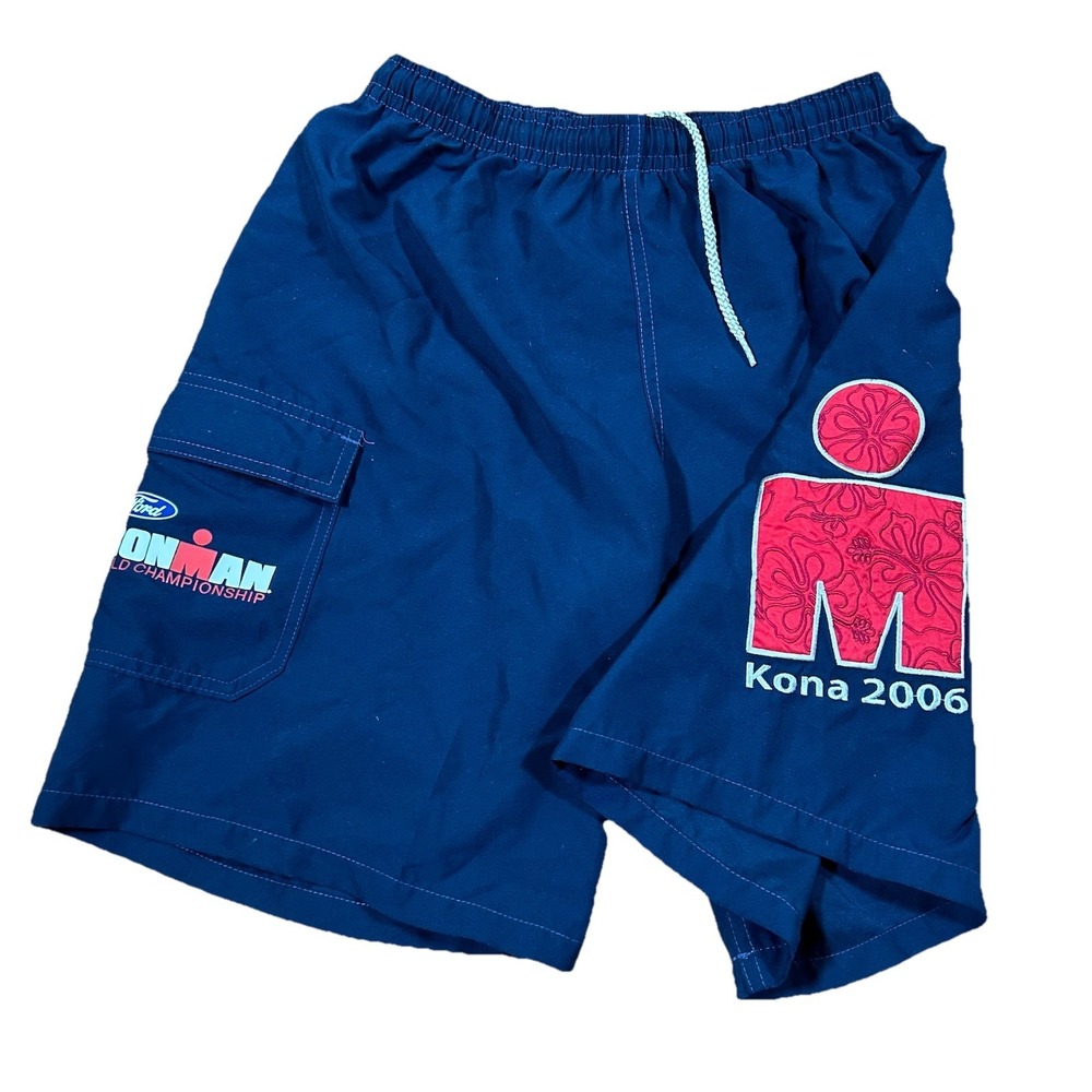 Ironman World Championships Kona 2006 Triathlon Running Shorts Mens M Blue
